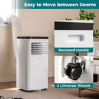Costway 8000/10000 BTU Portable Air Conditioner with Fan and Dehumidifier Remote Control