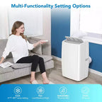 10000 BTU Portable Air Conditioner, Home AC/Air Conditioner with Remote Control for Room up to 450 Sq.Ft, 3-in-1 Functions/24 Hrs Timer/Caster Wheels