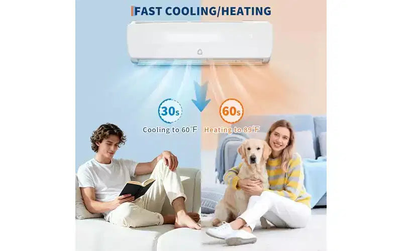 Garvee 12000 BTU Ductless Mini Split Air Conditioner and Heat Pump,3-in-1 All-in-One Cooling Heating and Dehumidifier,10ft Pre-Charged Line Set