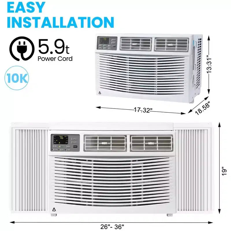 GustoWave Small Window Air Conditioner, White, New