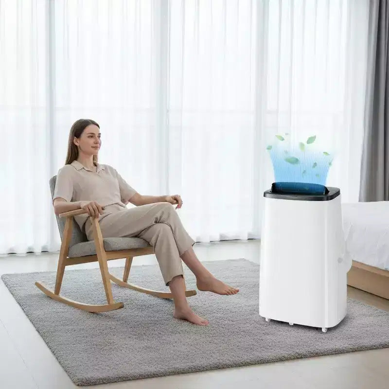 GustoWave Aire acondicionado porttil 14000 BTU, 3 en 1, para 500-700 pies, control remoto, pantalla LED y temporizador 24 horas