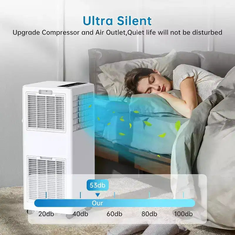Acekool 8,000 BTU Portable Air Conditioner, 3-in-1 AC with Fan & Dehumidifier, Sleep Mode, Cools Rooms up to 250 Sq Ft