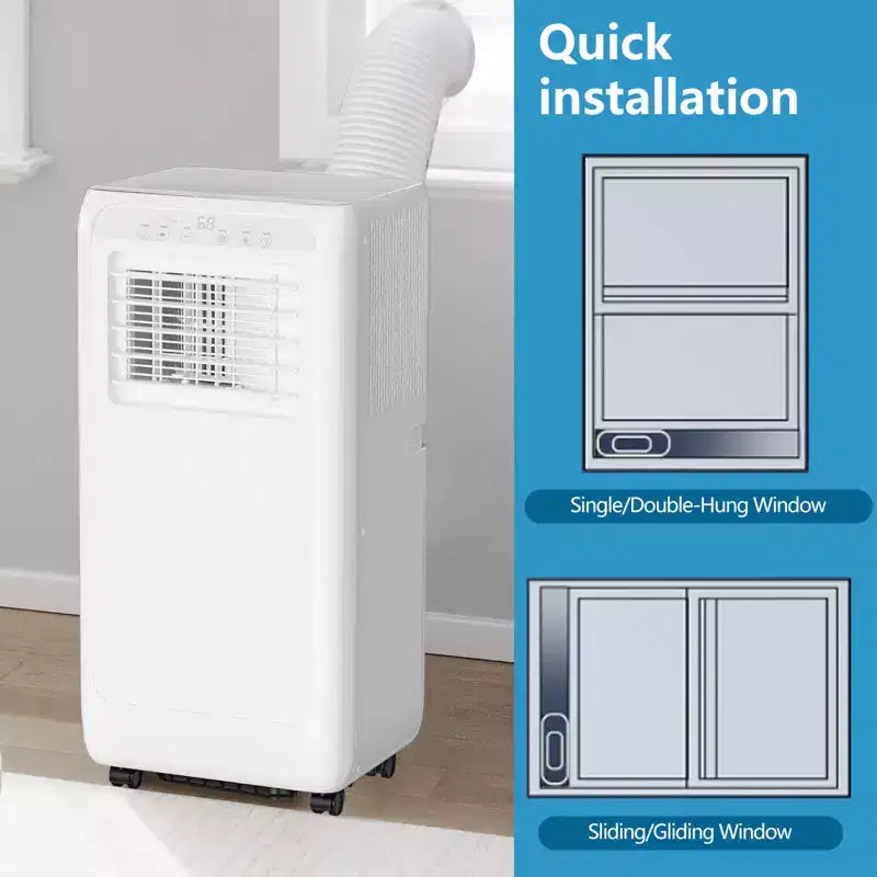 Acekool 8,000 BTU Portable Air Conditioner, 3-in-1 Cooling Fan Dehumidifier, Remote Control, 24H Timer for Rooms up to 350 Sq Ft