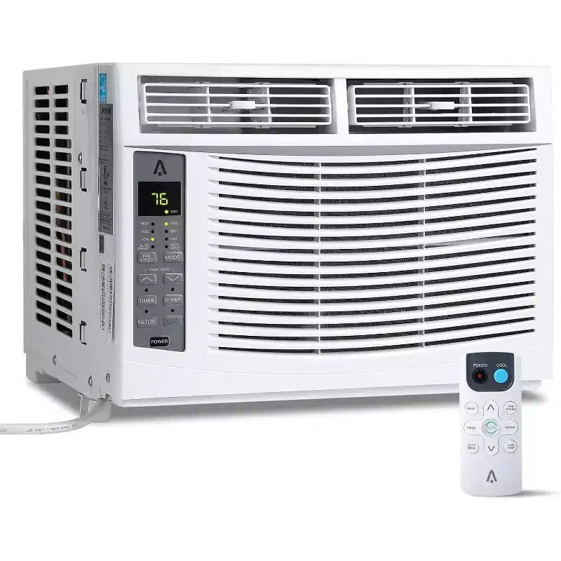 Acekool 6,000 BTU Window Air Conditioner, Smart Wi-Fi AC with Remote, Quiet Cooling for Rooms up to 250 Sq Ft