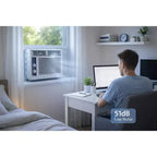 Aire acondicionado de ventana Acekool de 5,000 BTU, aire acondicionado de ventana de enfriamiento rápido con control remoto, temporizador, enfriamiento silencioso de habitaciones pequeñas de hasta 300 pies cuadrados