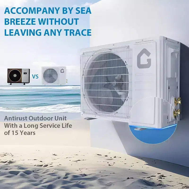 Acekool 9,000 BTU Mini Split Air Conditioner and Heater, 20 SEER2 Ductless AC Heat Pump, WiFi Control, Cools Rooms up to 450 Sq Ft