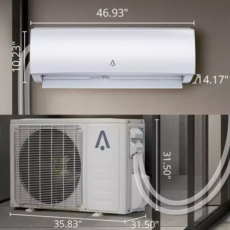 Acekool 9,000 BTU Mini Split AC Heat Pump, 19 SEER2, WiFi Smart Control, 115V Ductless System for Rooms up to 450 Sq Ft