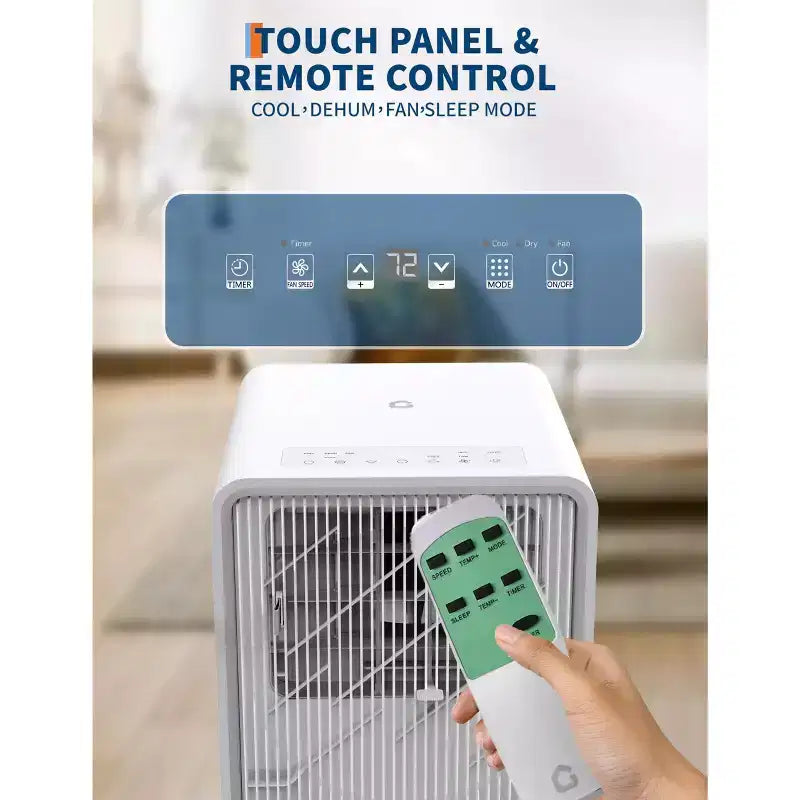 14,000 BTU Drainage-Free Portable Air Conditioner, 3-in-1 AC Unit for Rooms 225-300 Sq.Ft, Dehumidifier & Fan, Sleep Mode