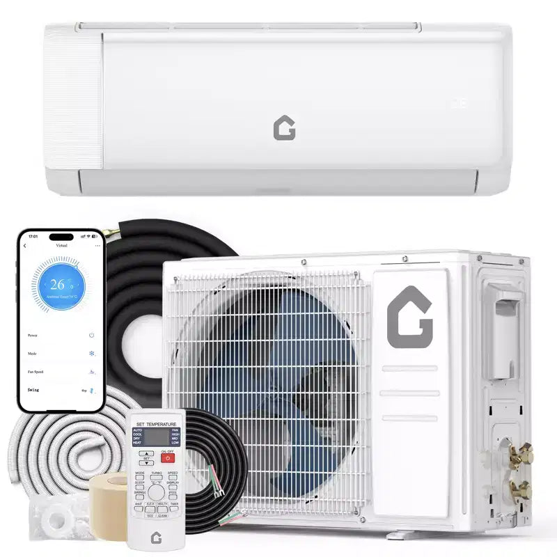 9000 BTU Mini Split Air Conditioner, 18.5 SEER2 208-230V Split Unit Ac and Heat Cool Up to 450 Sq.Ft