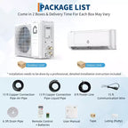 9000 BTU Mini Split Air Conditioner, 18.5 SEER2 208-230V Split Unit Ac and Heat Cool Up to 450 Sq.Ft