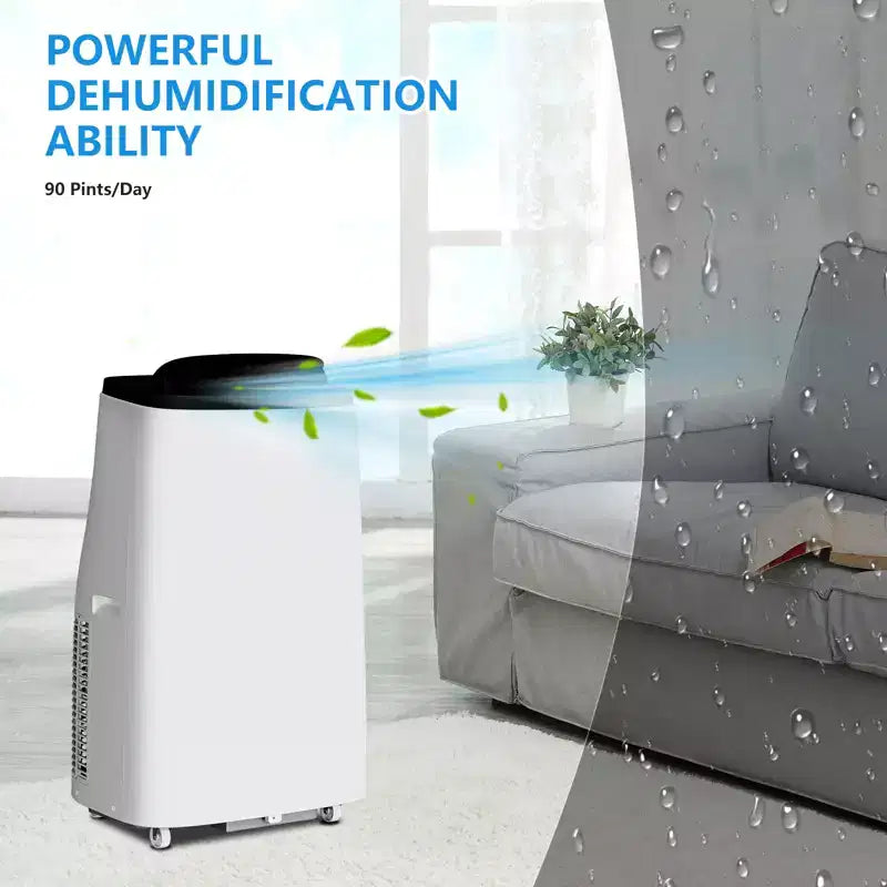 14000 BTU Portable Air Conditioner, 3-In-1 AC Unit with Cooling, Fan & Dehumidifier, for Rooms Up to 750 Sq.Ft