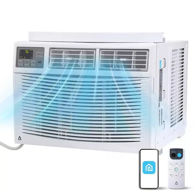 12,000 BTU Window Air Conditioner with WiFi, Energy Efficient Window AC Unit Cools Up to 550 Sq.Ft. with Remote/App Control, Ideal for Apartment