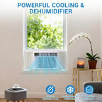 12,000 BTU Window Air Conditioner with WiFi, Energy Efficient Window AC Unit Cools Up to 550 Sq.Ft. with Remote/App Control, Ideal for Apartment