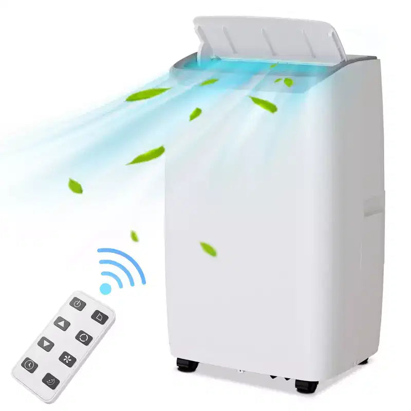 14,000 BTU Portable Air Conditioner with Built-In Dehumidifier - Portable AC Unit for Rooms Up to 750 Sq Ft, Remote Control, Window Mount Exhaust Kit