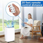 Potente Unidad de Aire Acondicionado Portátil de 12,000 BTU - Enfriamiento 3 en 1 para Habitaciones de 50 m² con Deshumidificador, Ventilador y Modo Silencioso para Dormir. Control Total con Temporizador de 24 H y Mando a Distancia