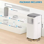 8000 BTU Portable Air Conditioner - Cools 350 Sq.Ft 3 in-1 Portable AC Dehumidifier Fan