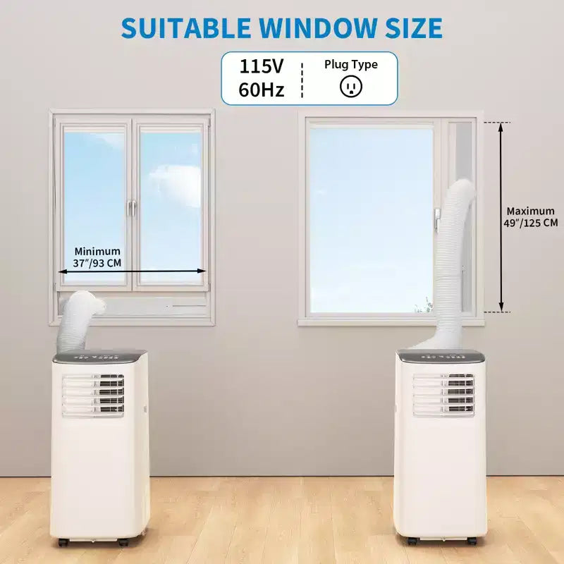 8000 BTU Portable Air Conditioner - Cools 350 Sq.Ft 3 in-1 Portable AC Dehumidifier Fan