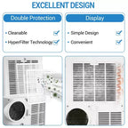 Quiet 14,000 BTU Portable AC Unit: 3-in-1 Cooling, Dehumidifier & Fan for Large Rooms Up to 750 Sq.Ft. Features Remote, Sleep Mode & 24-Hour Timer