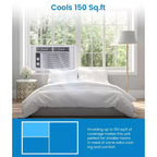 Energy-Efficient 5000 BTU Window Air Conditioner for Rooms up to 150 Sq.Ft  Quiet Operation, Mechanical Controls, Easy Installation