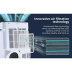 Acekool Aire Acondicionado Portátil de 14000 BTU, Unidad de CA 3 en 1 con WiFi, enfría y calienta hasta 65 m², control remoto, para sala de estar/RV/espacio de trabajo