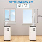 8000 BTU Portable Air Conditioner for Rooms Up to 350 Sq Ft, 3-in-1 AC Unit with Fan, Dehumidifier, Remote & Sleep Mode