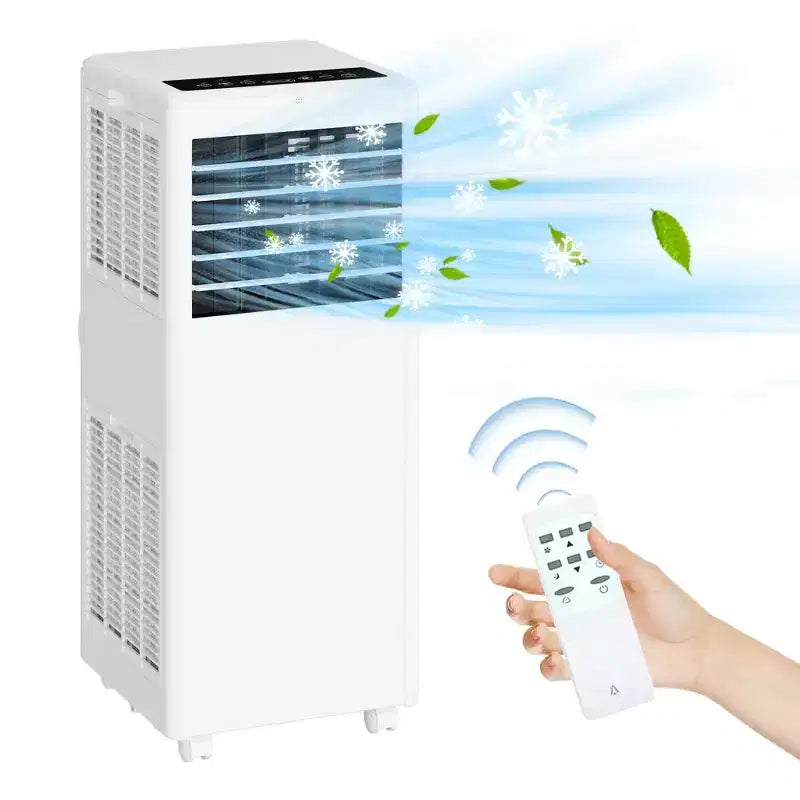 Aire Acondicionado Portátil de 8,000 BTU - 3 en 1 Enfriamiento, Deshumidificador y Ventilador para 32.5 m² con Modo Reposo y 1 Año de Garantía