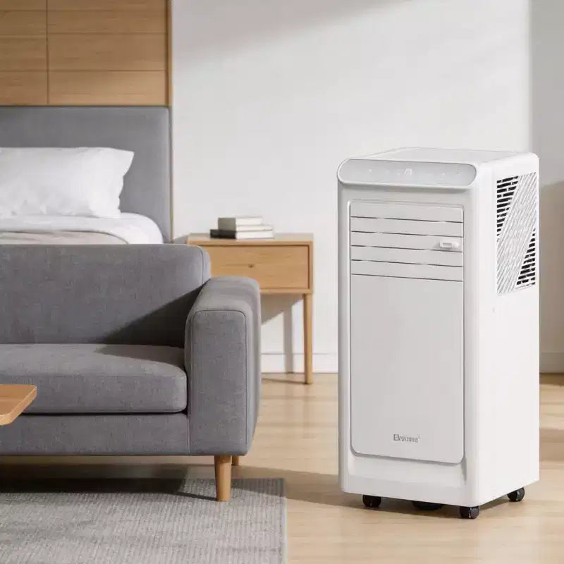 GustoWave 8,000 BTU 3-in-1 Portable Air Conditioner - Cools Up to 450 Sq.Ft, Quiet <42dB with 24H Timer & Remote, Floor Standing