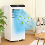 GustoWave 8,000 BTU 3-in-1 Portable Air Conditioner - Cools Up to 450 Sq.Ft, Quiet <42dB with 24H Timer & Remote, Floor Standing