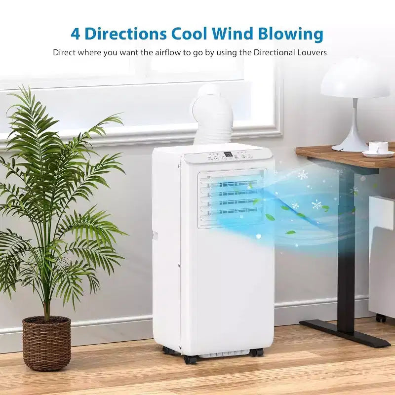 GustoWave 8000 BTU Portable Air Conditioner for Bedroom with Fast Cooling