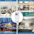 GustoWave 8000 BTU 3-In-1 Unit Portable Air Conditioner for Rooms Up to 350 Sq.Ft. with Fast Cooling, Dehumidifier
