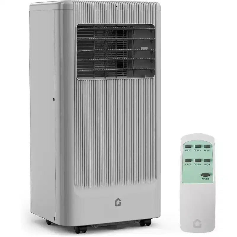 10,000 BTU 3-in-1 Portable Air Conditioner - Cools Up to 450 Sq.Ft, Drainage-free Cooling, Quiet Sleep Mode, Black&Grey Cover