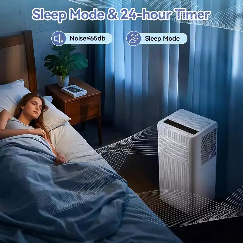 10,000 BTU 3-in-1 Portable Air Conditioner - Cools Up to 560 Sq.Ft, LED Display, Remote Control & Window Venting Kit Included