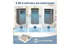 GustoWave 8,000 BTU 4-in-1 Portable Air Conditioner - Cools Up to 350 Sq.Ft, Quiet Operation, Remote Control, 24H Timer, LED Display