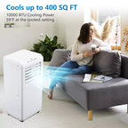GustoWave 3-in-1 Portable 10000 BTU Air Conditioner for Room up to 450 Sq. Ft. Home and Office Use