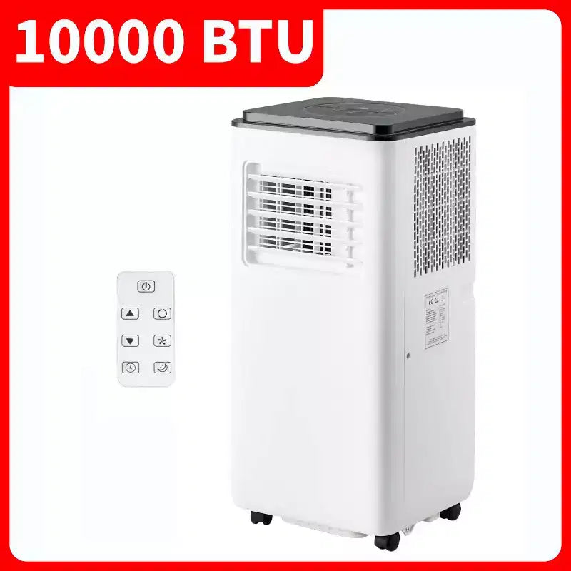 GustoWave 10000 BTU Portable Air Conditioner for Room up to 450 Sq. Ft. with 24H Timer, Sleep Mode, Black Top
