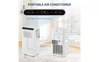 GustoWave 10000 BTU Portable AC 3-in-1 Cooling Dehumidifier Sleep Remote Quiet Black Panel Bedroom Office Apartment
