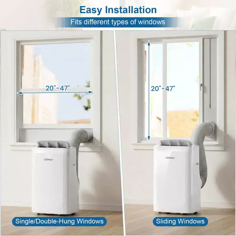 Acondicionador de Aire Portátil Inverter Costway de 15000 BTU con Ventilador, Deshumidificador, Oscilación Automática
