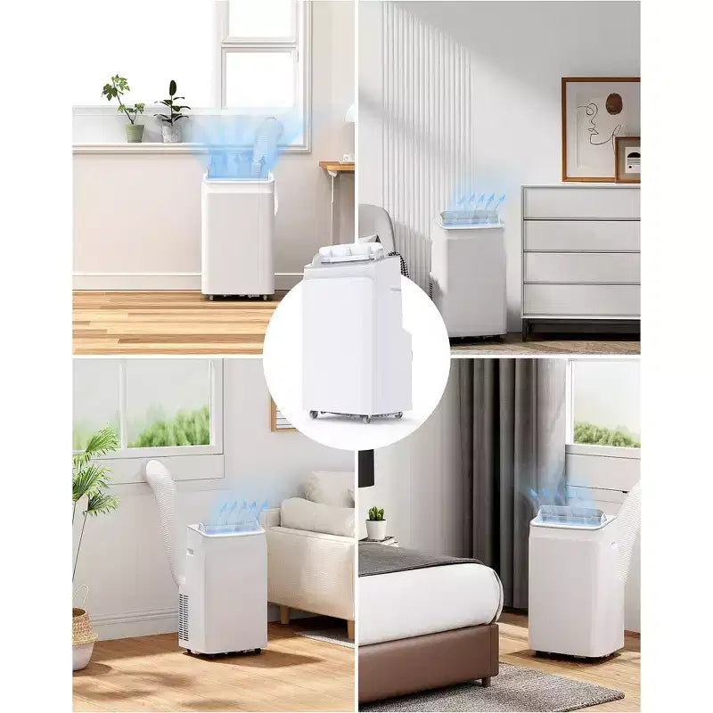 Acekool Aire Acondicionado Portátil 3 en 1 de 12000 BTU, Enfría 51 m², Control Remoto, Oscilación Automática y Temporizador, Blanco