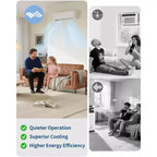 Acekool 9,000 BTU Mini Split Air Conditioner Heat Pump, 19 SEER2 Ductless Inverter AC 115V, Wall Mount, Installation Kit, White