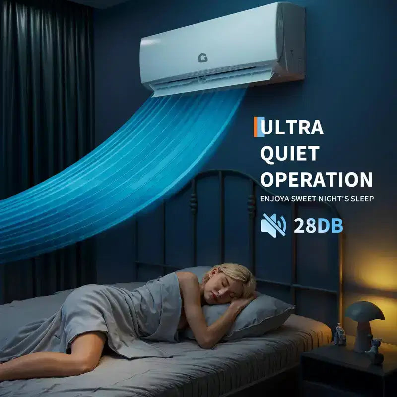 Acekool 12,000 BTU 19 SEER2 Mini Split Aire Acondicionado y Calefactor, Inverter, 208-230V, Blanco, Control Remoto y Temporizador