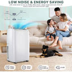 GustoWave 12000 BTU 3-in-1 Portable Air Conditioner with Cooling, Multi-Speed, Sleep Mode, Auto Swing, Remote