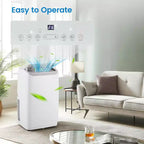 GustoWave 12000 BTU 3-in-1 Portable Air Conditioner with Cooling, Multi-Speed, Sleep Mode, Auto Swing, Remote