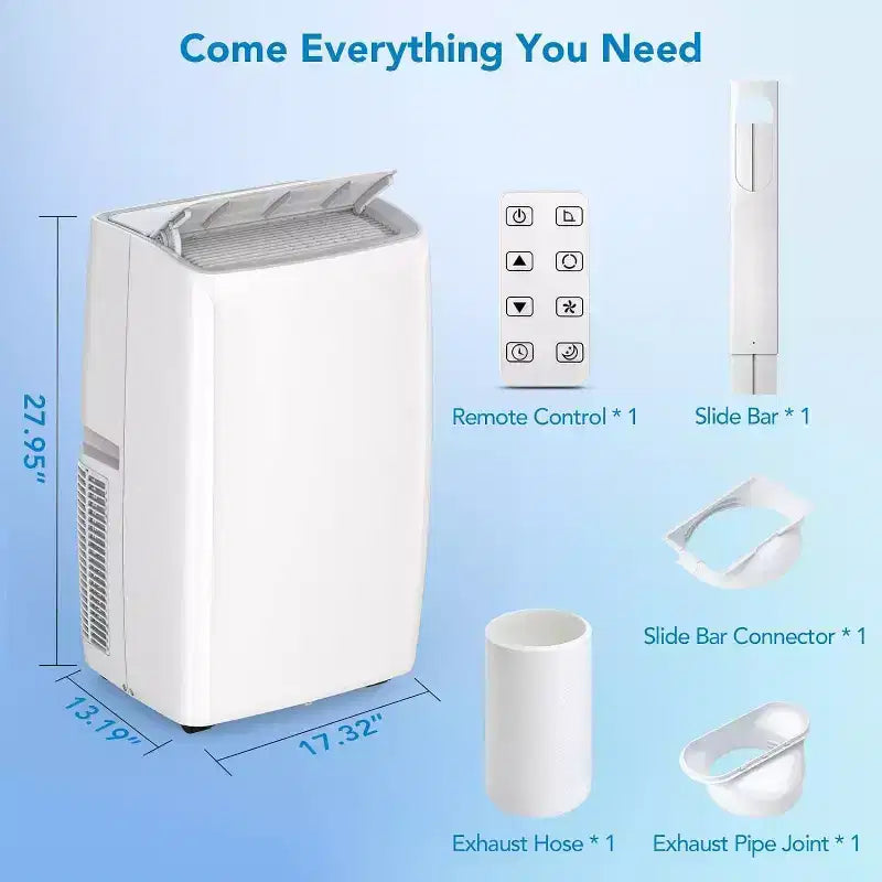Aire Acondicionado Portátil GustoWave, Unidad de Aire Acondicionado de 14000 BTU para Uso en Casa y Oficina, Habitaciones de Hasta 70 m².