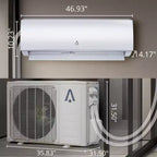 9000 BTU Ductless Mini Split Air Conditioner & Heater  Inverter, 19 SEER2, 115V, WiFi & Alexa Compatible, Self-Cleaning, Remote, Cools 550 sq ft