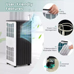 Costway 8000 BTU ASHRAE Portable Air Conditioner 3-in-1 AC Unit w/ Cool Dehum Fan Sleep Mode
