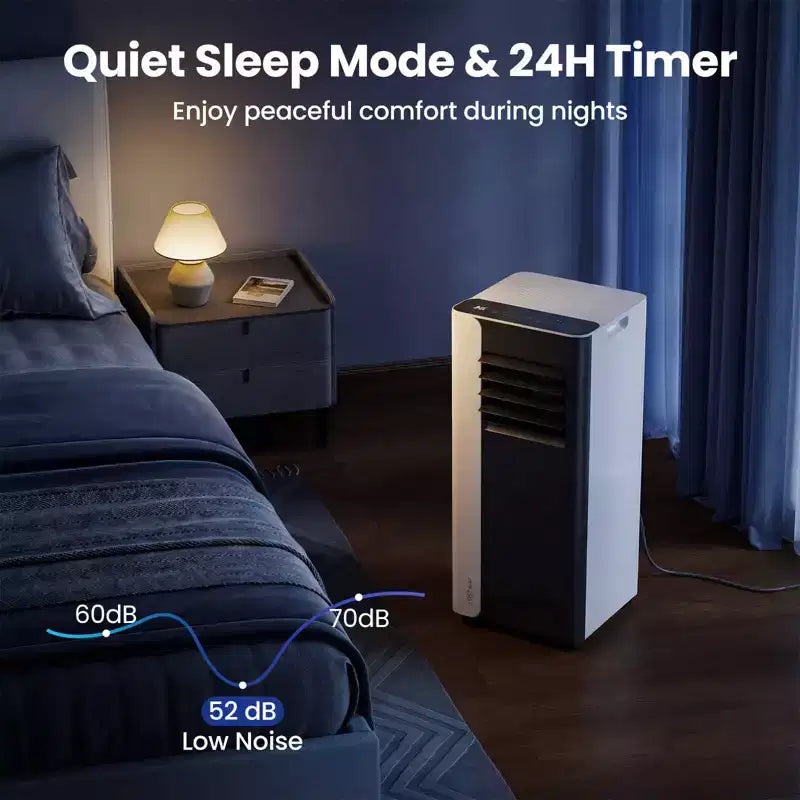 Costway 3 in 1 Portable Air Conditioner with Fan & Dehumidifier Mode, Sleep Mode, 24H Timer