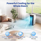 Costway 3 in 1 Portable Air Conditioner with Fan & Dehumidifier Mode, Sleep Mode, 24H Timer