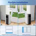 Costway 3 in 1 Portable Air Conditioner with Fan & Dehumidifier Mode, Sleep Mode, 24H Timer
