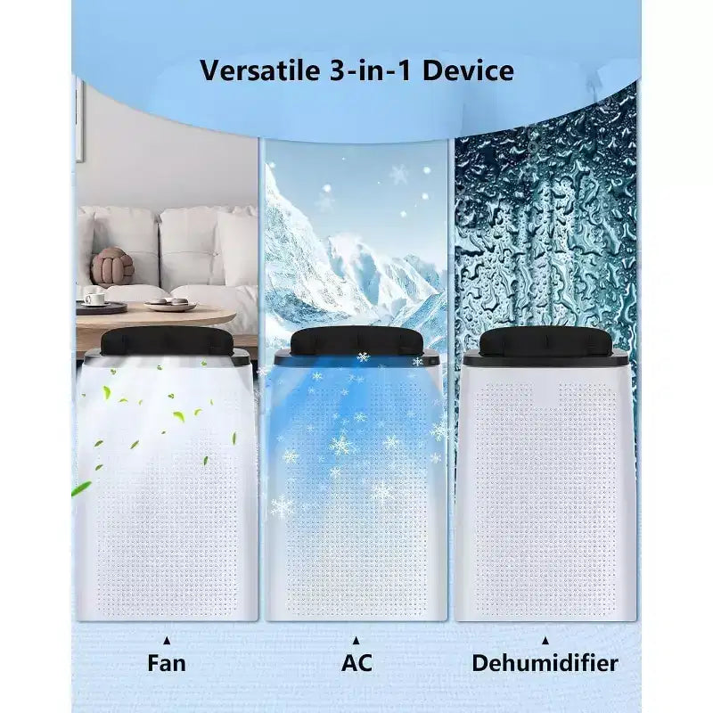 Aire Acondicionado Portátil Garvee 14000 BTU, Enfría Habitaciones de 65 m², Modo Noche, 3 Velocidades de Ventilador, Control Remoto para Casa y Oficina