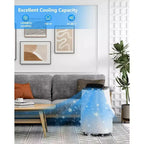 Aire Acondicionado Portátil Garvee 14000 BTU, Enfría Habitaciones de 65 m², Modo Noche, 3 Velocidades de Ventilador, Control Remoto para Casa y Oficina